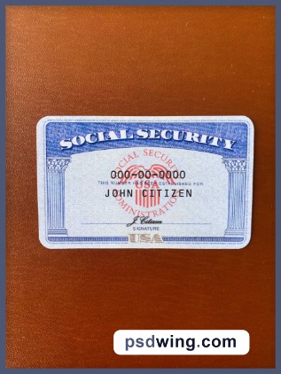 USA SSN Photolook - Brown Background (Front)